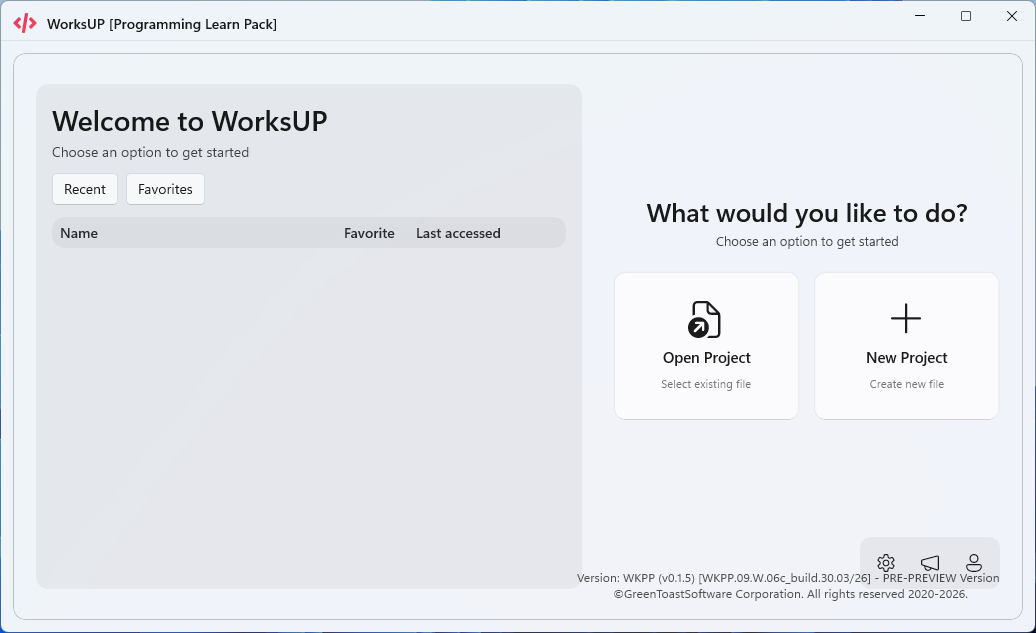 WorksUP editor